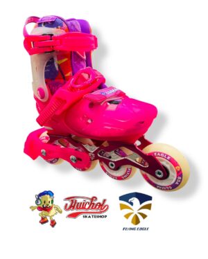 PATINES FLYING EAGLE L8 ROSA-BLANCO
