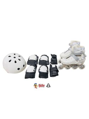 COMBO BLACK SKATE PATINES Y PROTECCIONES HUESO