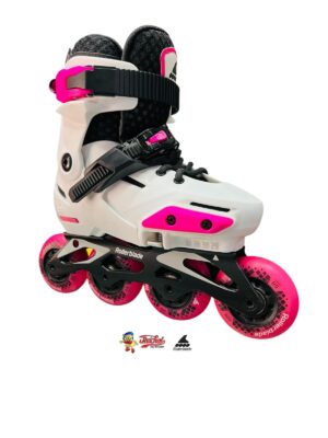 PATINES BLACK SKATE BLANCO, ROSA Y NEGRO