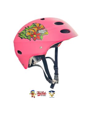PROTECCIONES FLYING EAGLE CASCO ROSA AGUILA EN LLAMAS