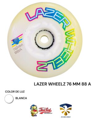 LLANTAS FLYING EAGLE FE LAZER 76 mm 88 A luz blanca letras multicolor