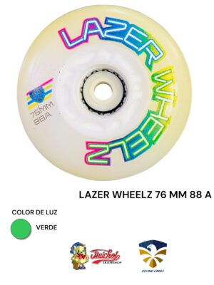 LLANTAS FLYING EAGLE FE LAZER 76 mm 88 A luz verde letras multicolor