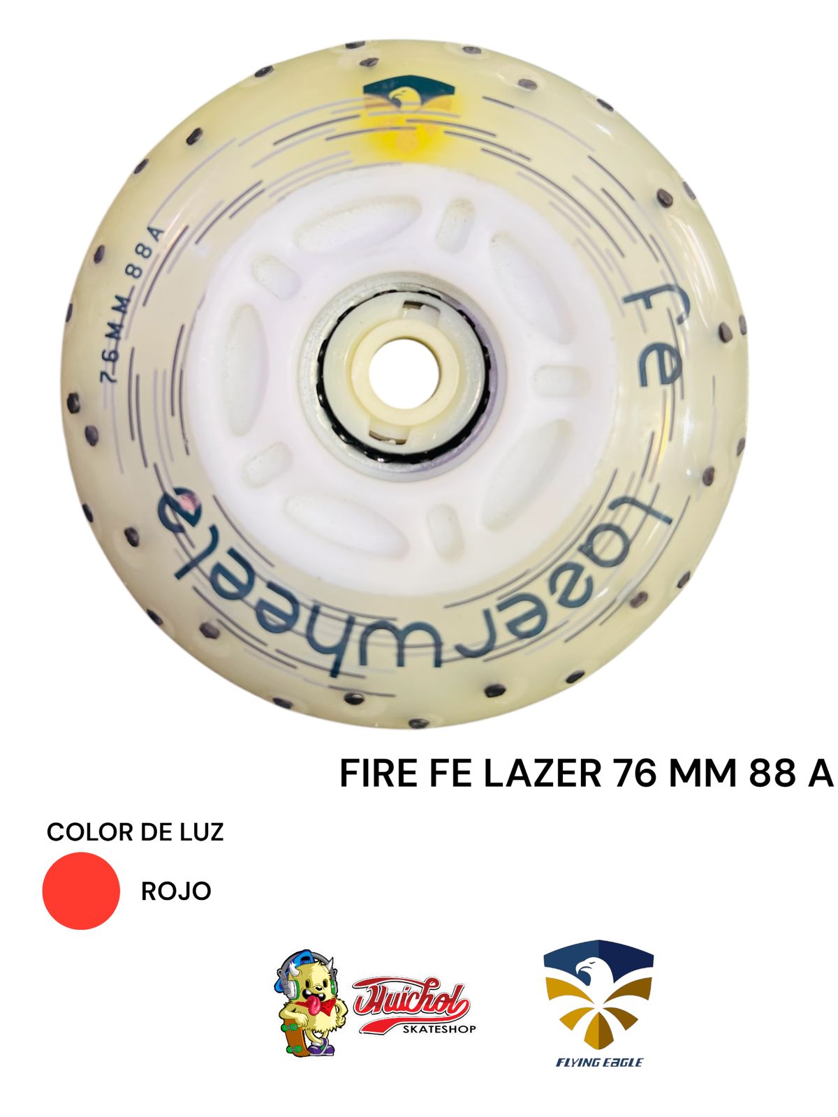LLANTAS FLYING EAGLE FIRE FE LAZER 76 mm 88 A con luz roja