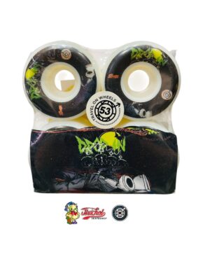 LLANTAS TRAVEL ON WHEELS BLACK & GREEN 53 mm