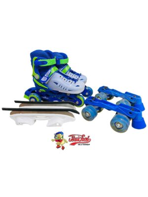 PATINES SLIDER 3 EN 1 HIELO, LINEA Y ROLLER DERBY