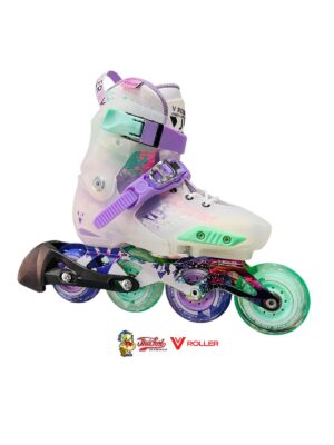 PATINES V ROLLER BLANCO MORADO Y ROSA