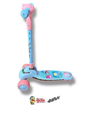 SCOOTER SWEET ROCKET AJUSTABLE CON LUCES EN RUEDA Y FARO MONSTRUOS AZUL