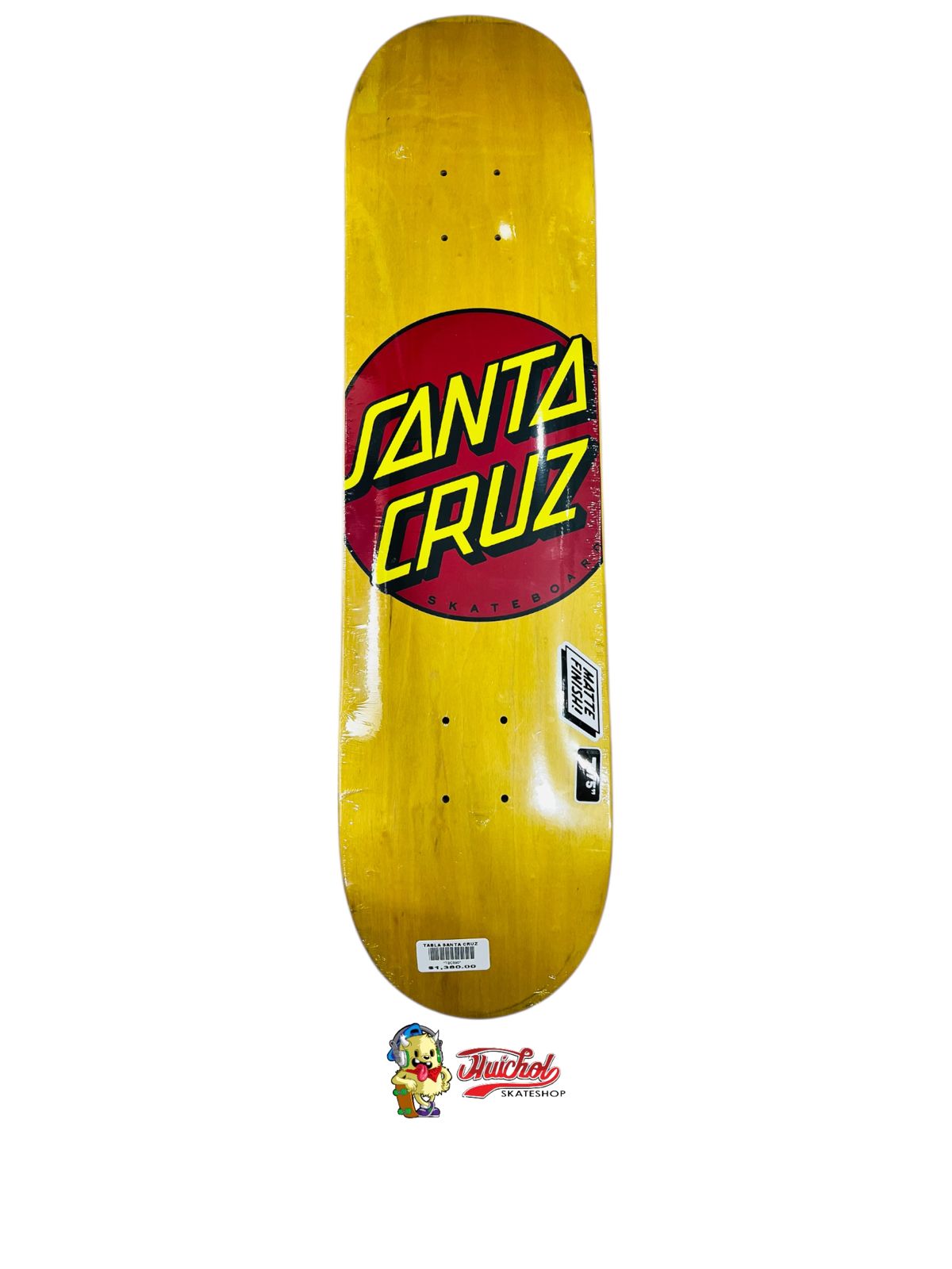 TABLA SANTA CRUZ CLASSIC DOT YELLOW 7.75