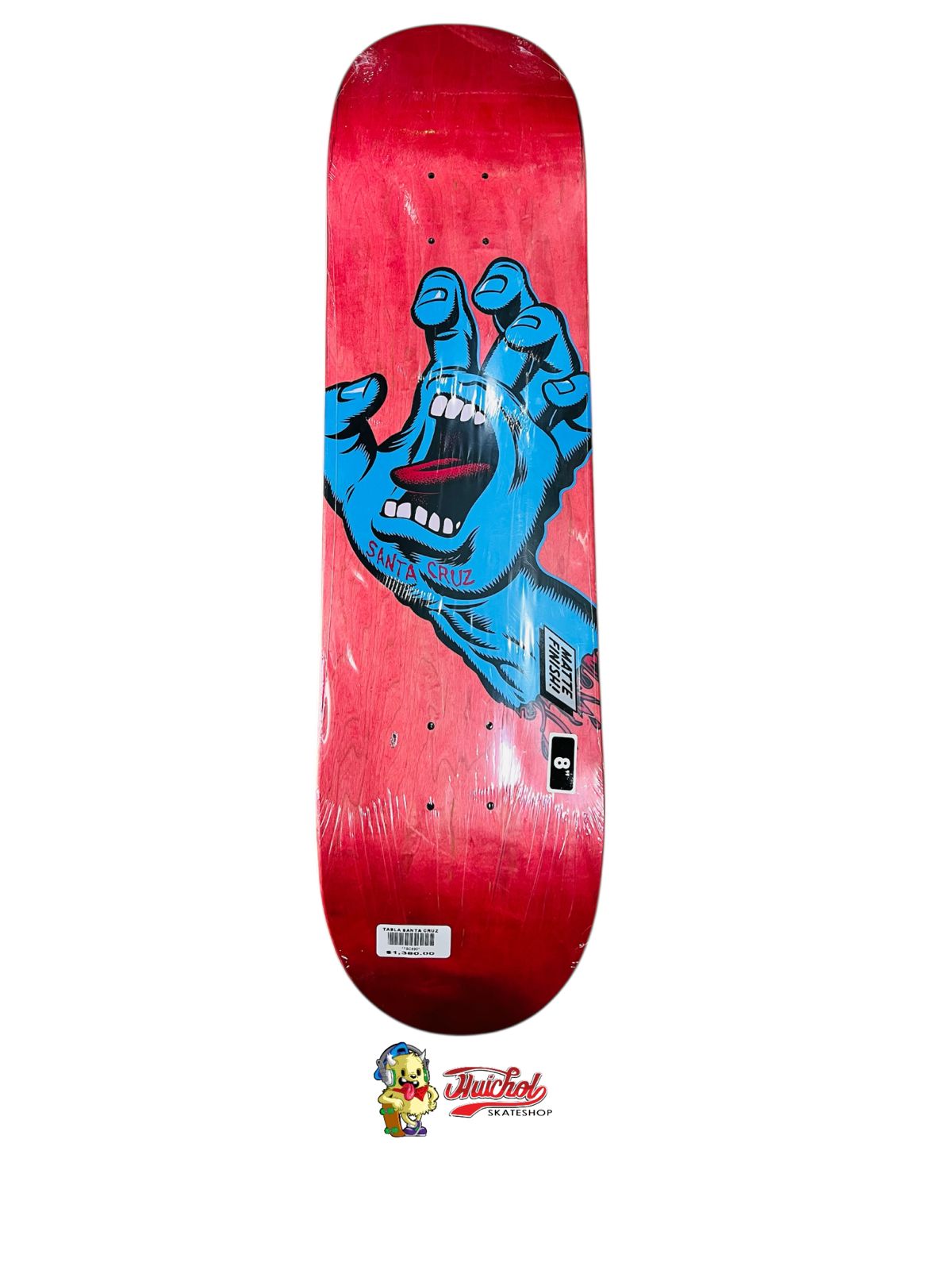 TABLA SANTA CRUZ SCREAMING HAND RED 8.0