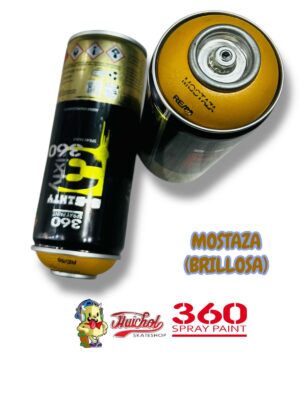 LATAS 360 SPRAY PAINT COLOR MOSTAZA BRILLOSA 400ml